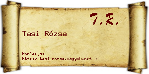 Tasi Rózsa névjegykártya