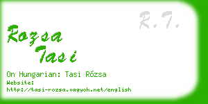 rozsa tasi business card